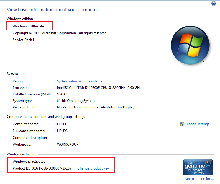 Windows 7 Product Key Download For Windows Windows (32/64) Bit